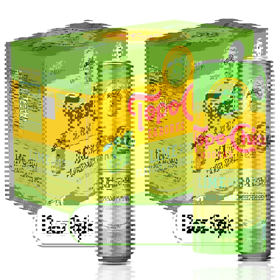 Topo Chico Lime with Mint Bottle 12oz Pack of 08