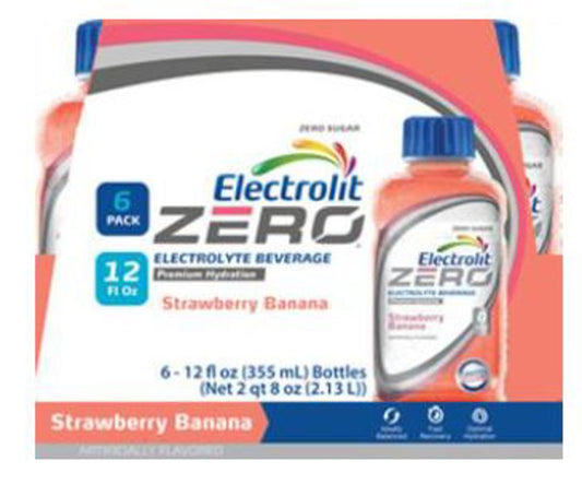 Electrolit Zero Strawberry Banana 12 Oz Bottles 4x6pk (Pack Of 24)