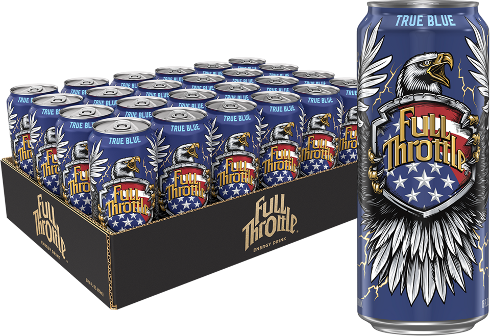 Full Throttle Energy Drink True Blue, 16 oz. Cans, Pack of 24