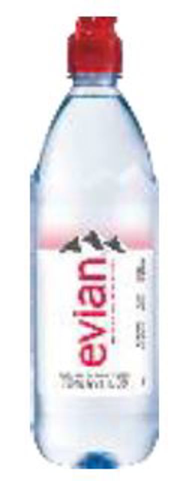 Evian Natural Sport Cap 750 ML Spring Water Bottles (Pack Of 12)