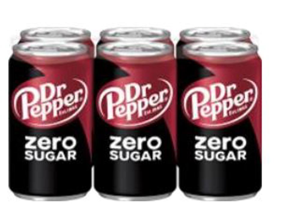 Dr Pepper Zero Sugar 7.5 Oz Slim Cans (6Pkx4)