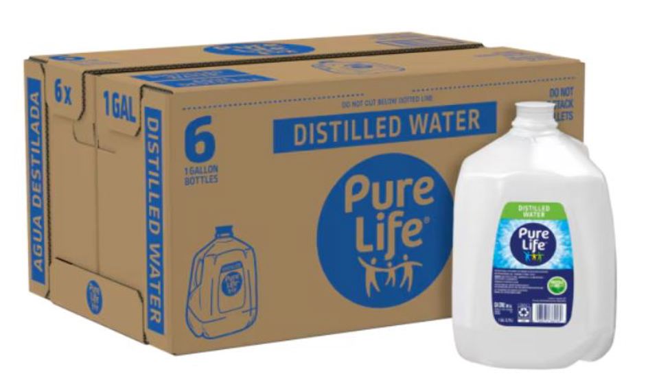 Pure Life Distilled Water 1 Gallon (Pack of 6)
