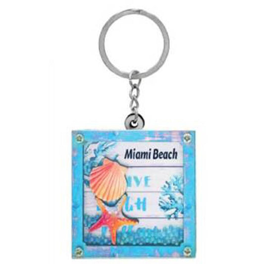 KeyChains Miami Beach Square Bead