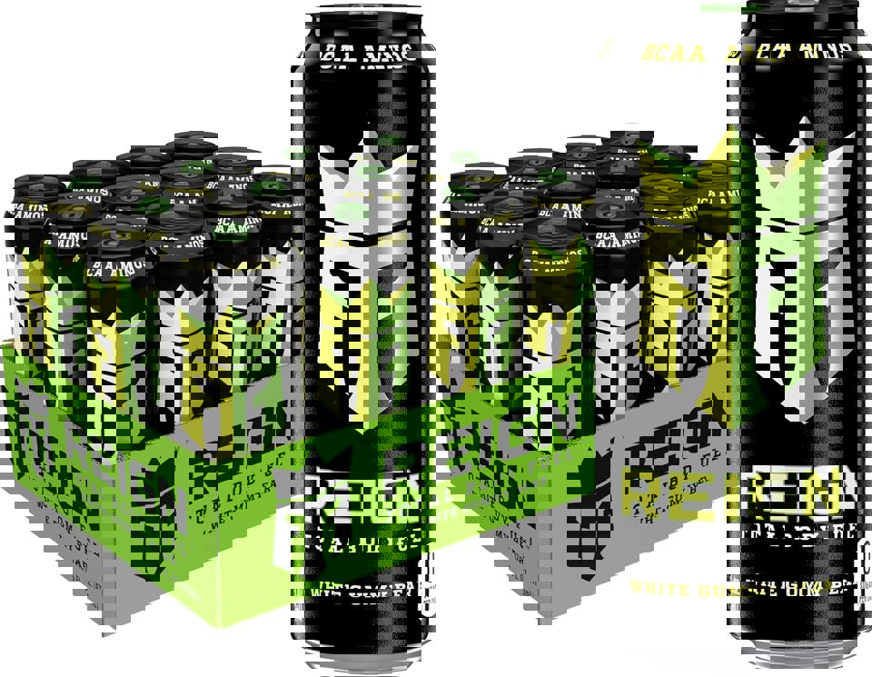 Reign Total Body Fuel White Gummy Bear, 16 oz. Cans Pack of 12