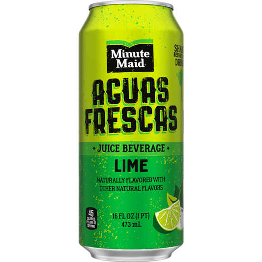 Minute Maid Aguas Frescas Lime Fruit Juice, 16 oz. Cans, Pack of 24