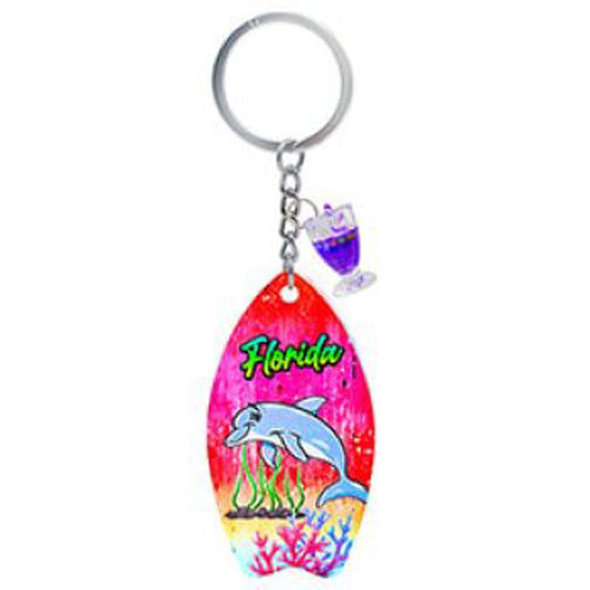 KeyChains Florida Acrilic Surf Dolphin